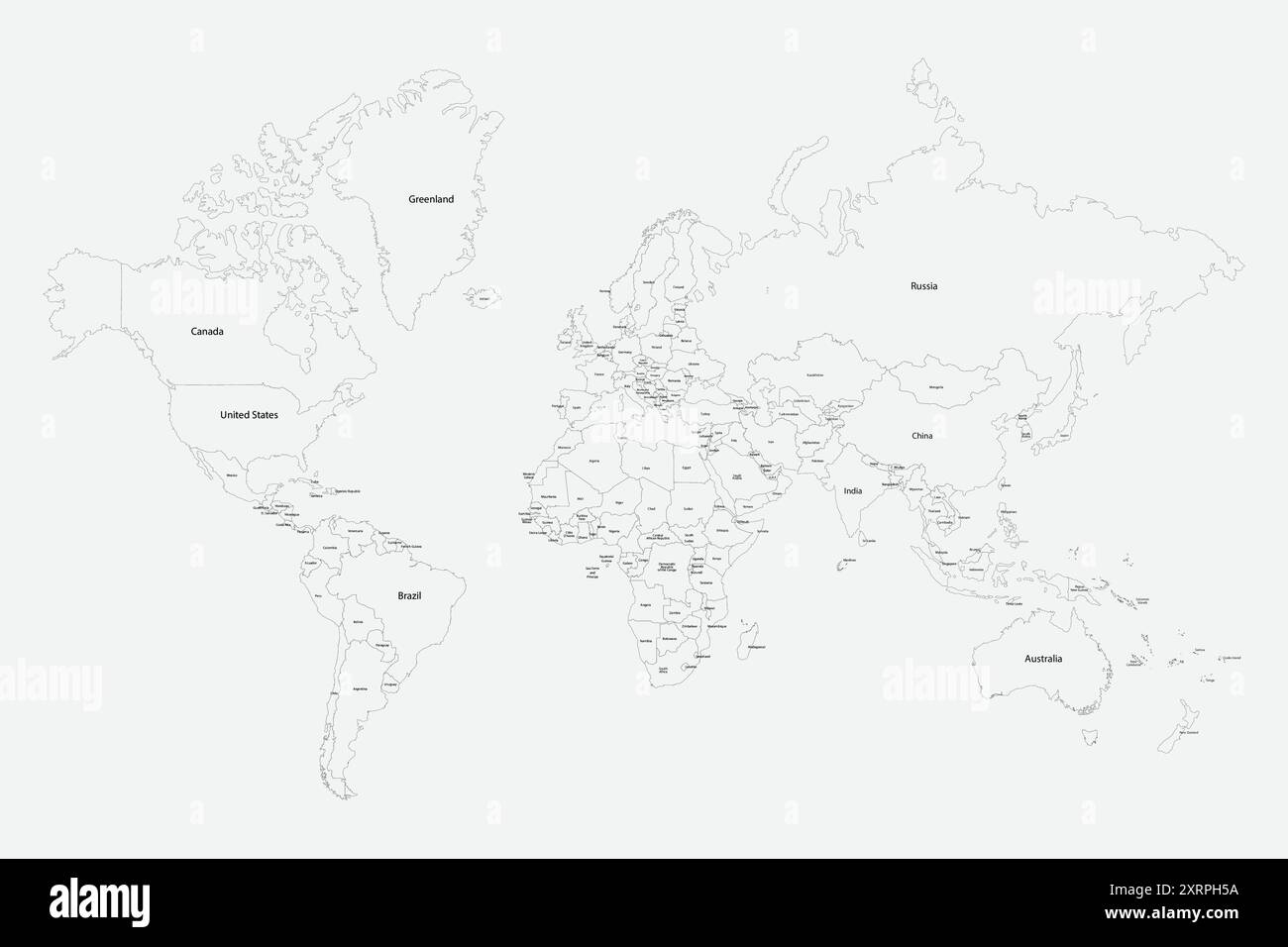 Blank Printable Country  Map Outlines