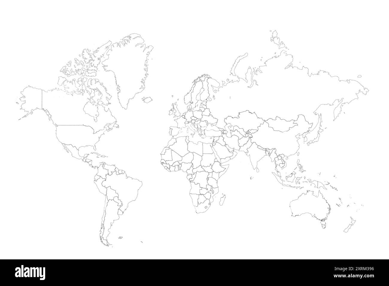 World Map Outline Hi res Stock Photography And Images Alamy