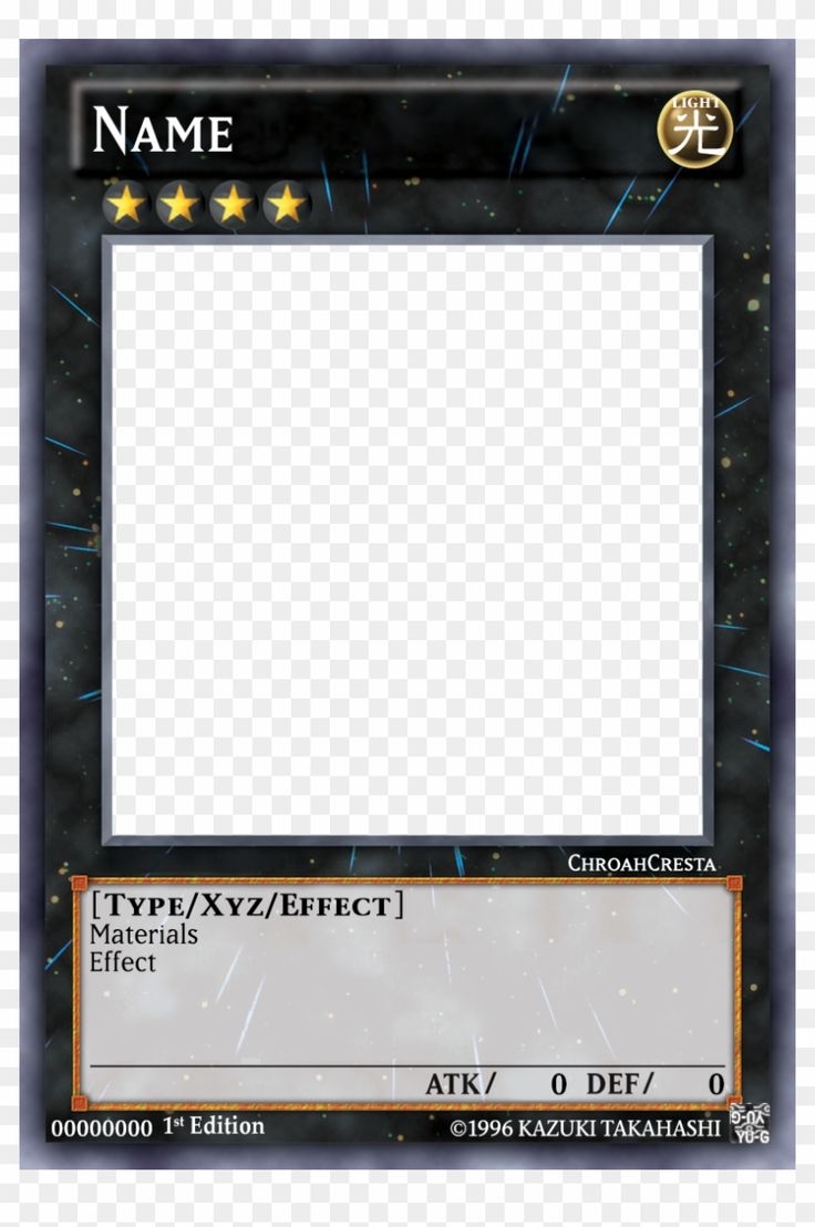 Yu Gi Oh Blank Card Template Yugioh Xyz Card Template Hd Png For Yugioh Card Template 10 Examples Of Professional Templates Ideas