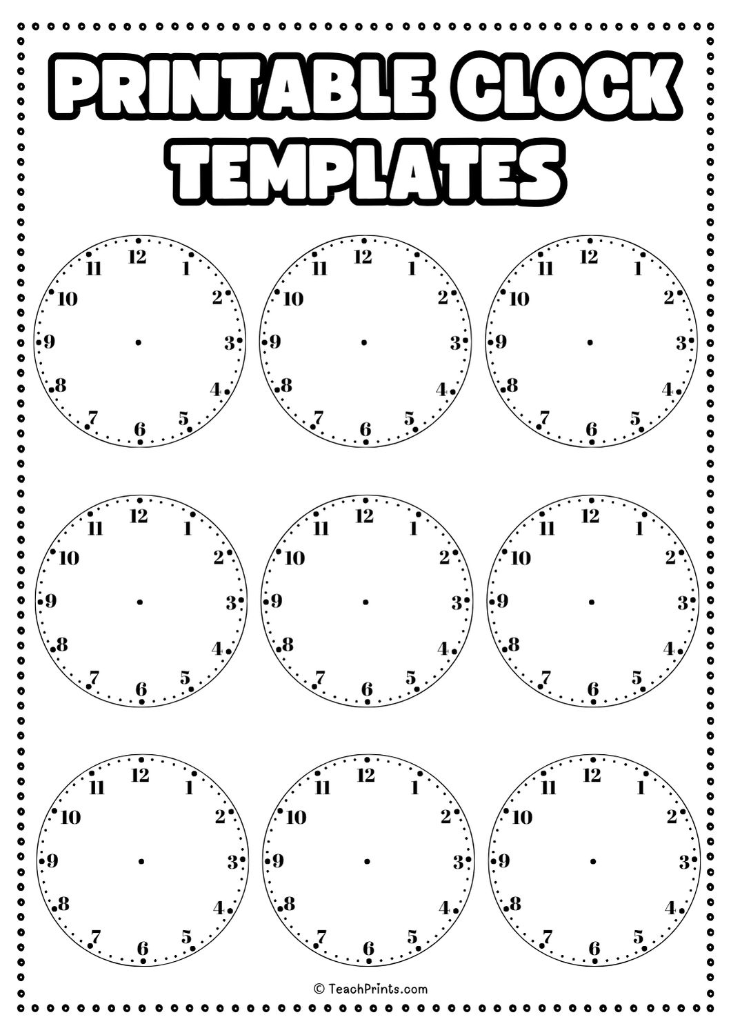 10 Free Printable Clock Face Worksheets Teach Prints 10 Free Printable Clock Face Worksheets Teach Prints