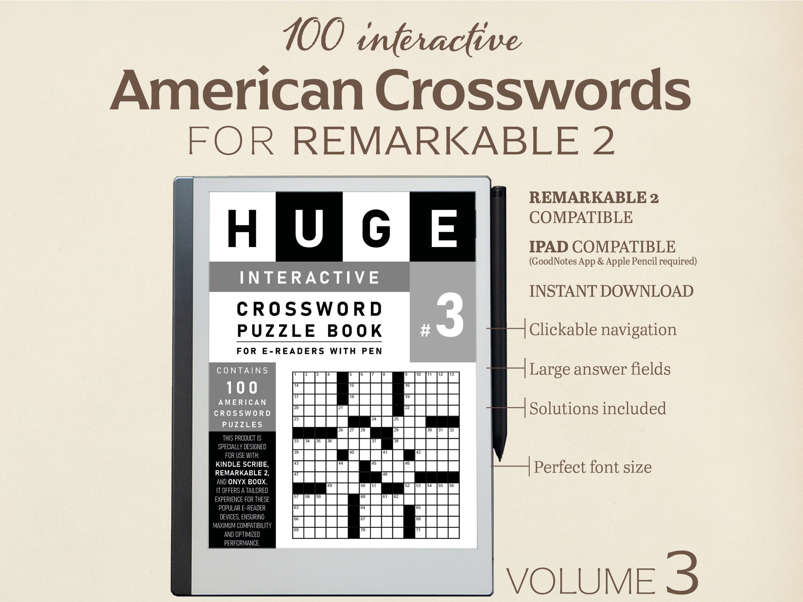 100 American Crosswords For Remarkable 2 Volume 3 Interactive Worksheets Library 100 American Crosswords For Remarkable 2 Volume 3 Interactive Worksheets Library