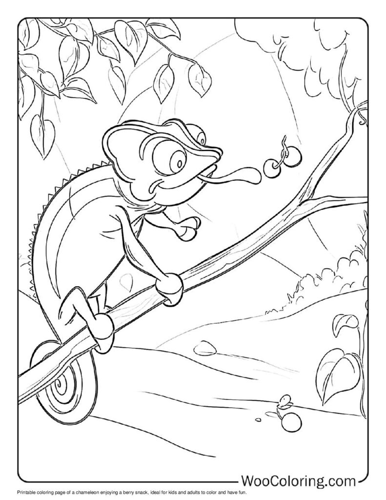 Chameleon Coloring Page Printable
