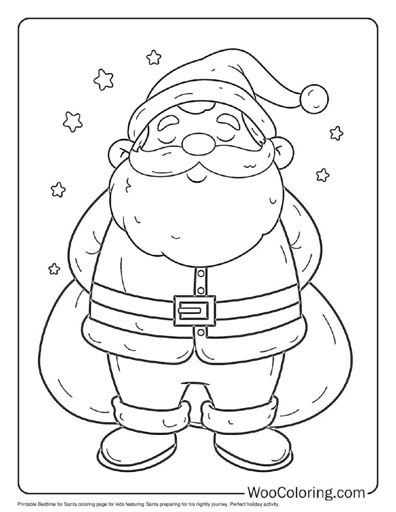 100 Santa Coloring Pages Free PDF To Print Woo Coloring
