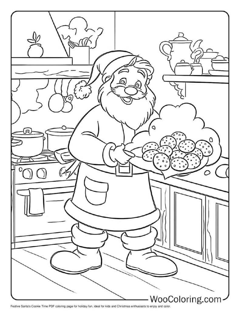 100 Santa Coloring Pages Free PDF To Print Woo Coloring