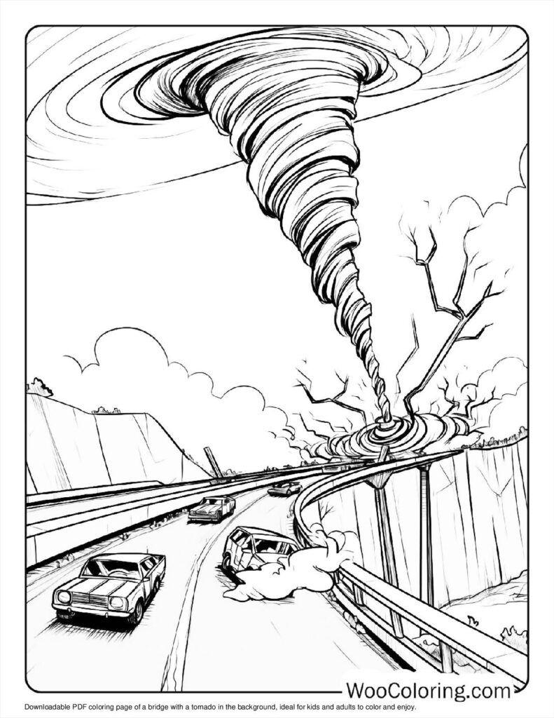 100 Tornado Coloring Pages Free PDF To Print Woo Coloring