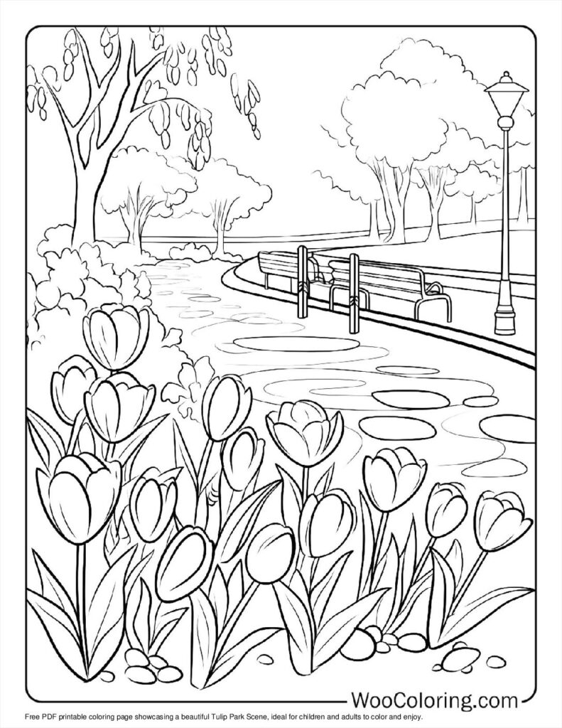 100 Tulip Coloring Pages Free PDF To Print Woo Coloring