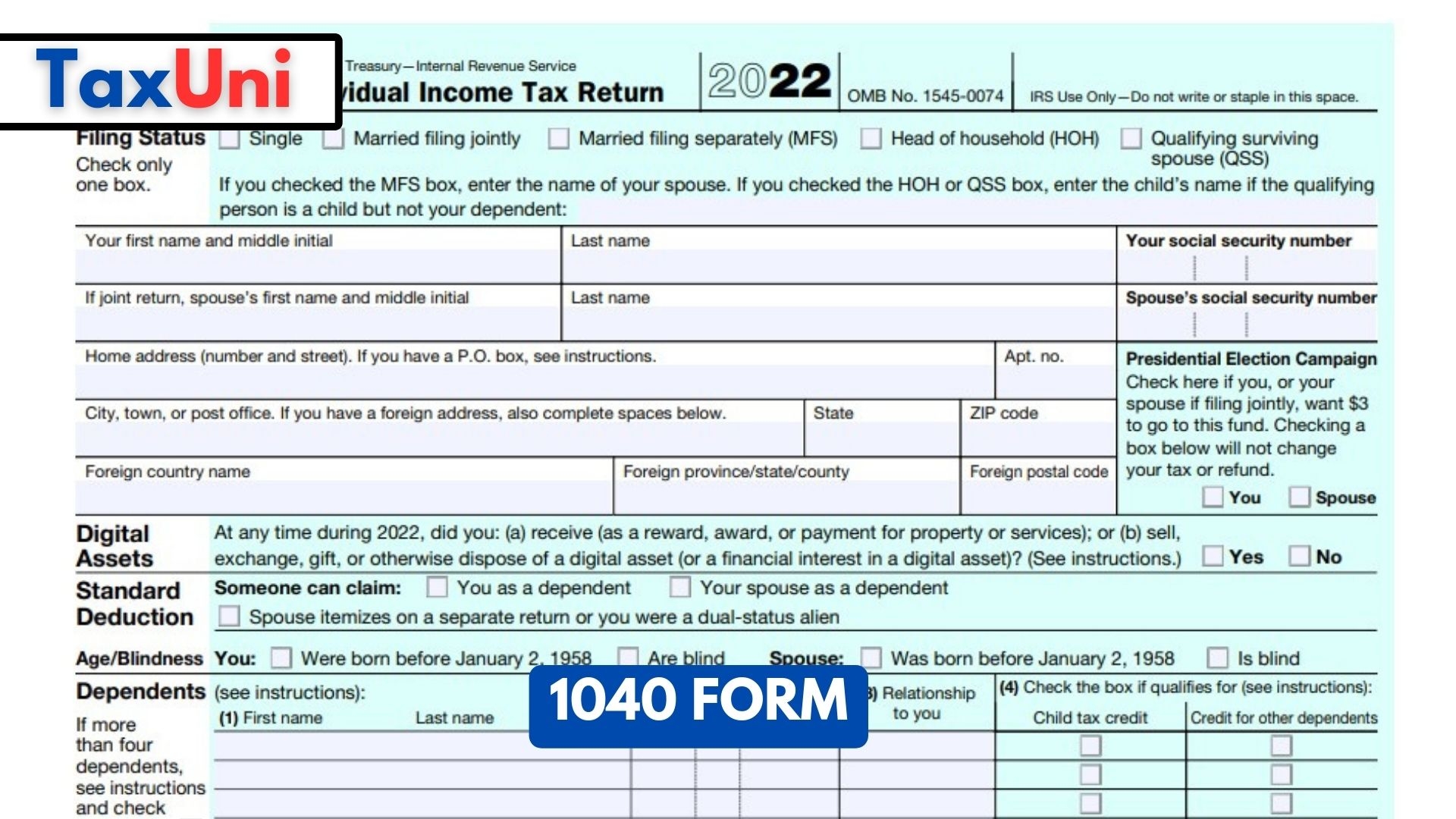 1040 Form 2024 2025