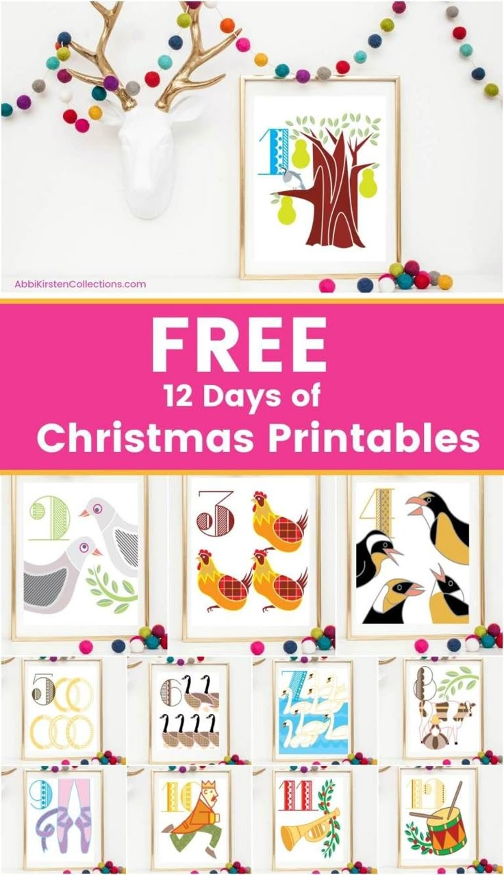 12 Days Of Christmas Printables Free Christmas Printable Wall Art 12 Days Of Christmas Printables Free Christmas Printable Wall Art