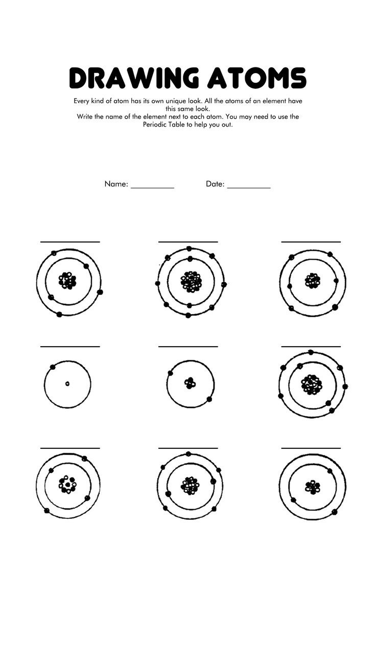 12 Label An Atom Worksheet 12 Label An Atom Worksheet