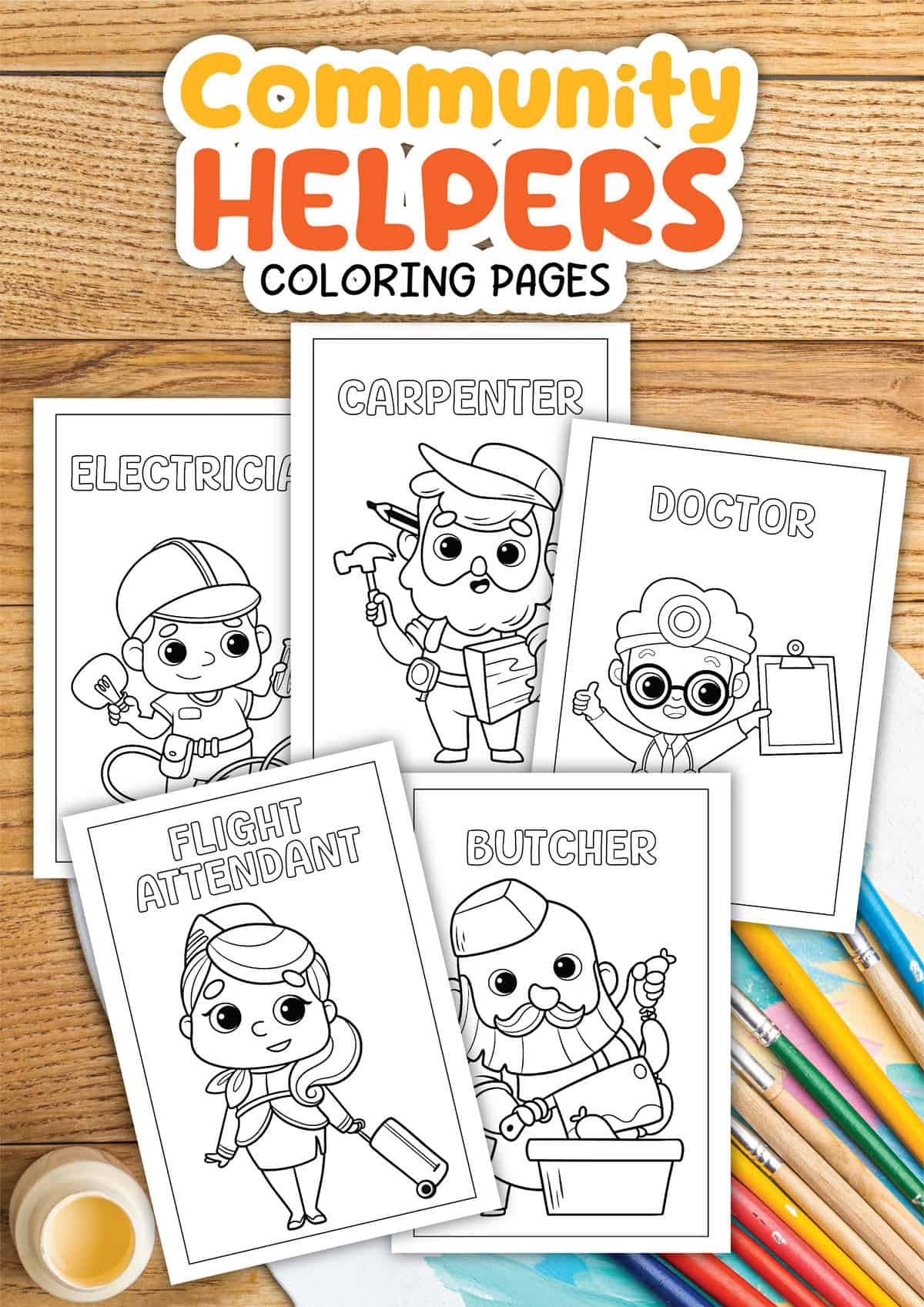 Printable Coloring Sheets Of Community Helpers Items