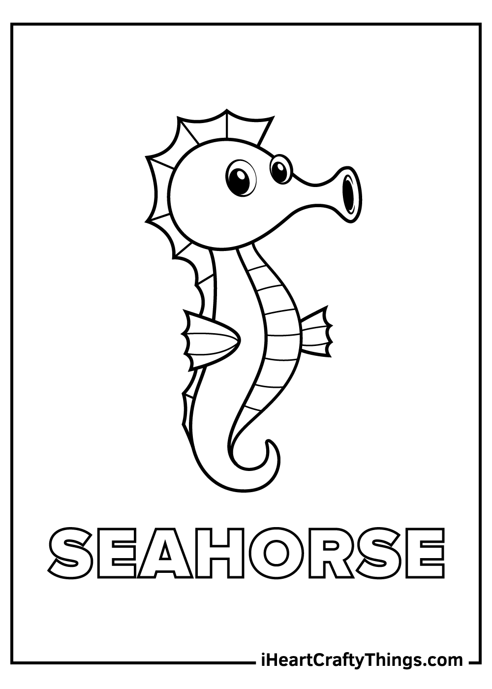 Free Printable Seahorse Coloring Pages