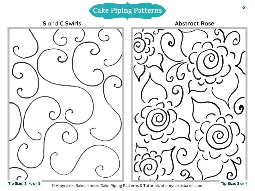 18 Pro Cake Decorating Piping Patterns Free Practice Templates
