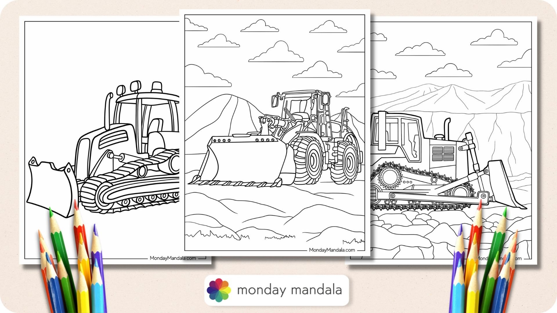 20 Bulldozer Coloring Pages Free PDF Printables 