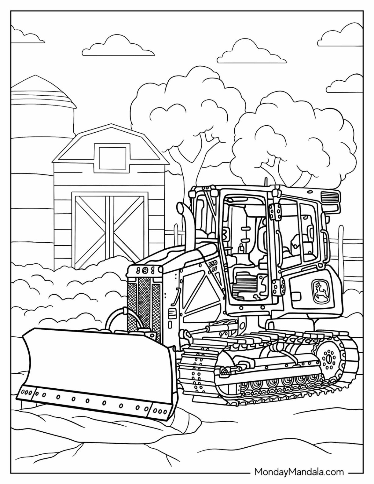 20 Bulldozer Coloring Pages Free PDF Printables 