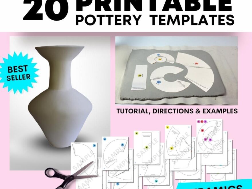 20 Printable Pottery Templates Forms Guide Tutorial And Examples Of Ceramics Etsy Israel