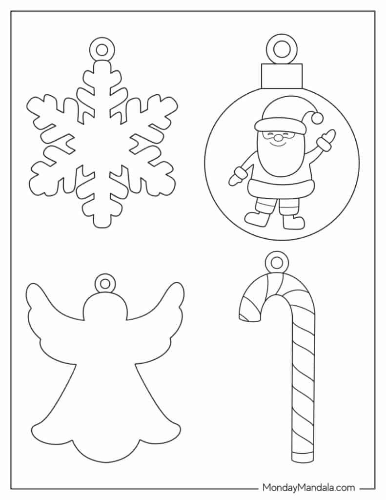200 Printable Christmas Ornaments Free Templates 
