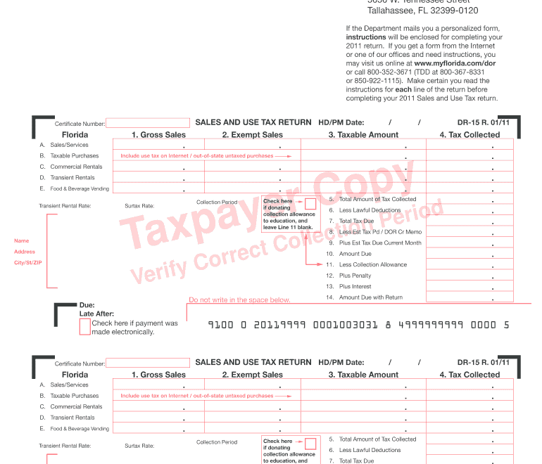 2011 2025 Form FL DoR DR 15CS Fill Online Printable Fillable Blank PdfFiller