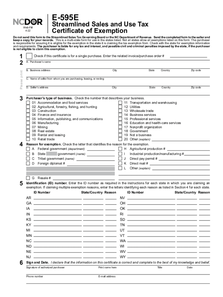 2022 2025 Form NC DoR E 595E Fill Online Printable Fillable Blank PdfFiller 2022 2025 Form NC DoR E 595E Fill Online Printable Fillable Blank PdfFiller