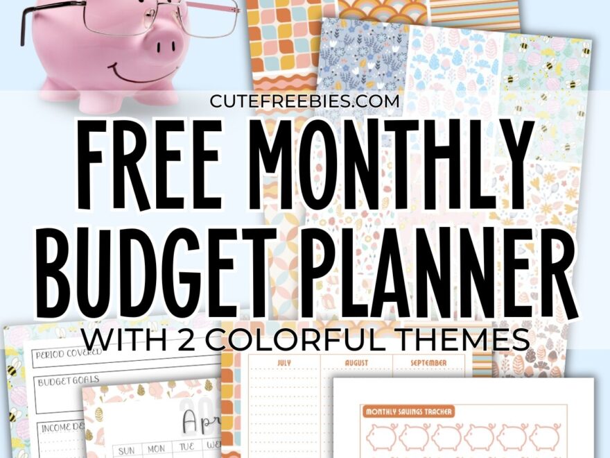 2025 Free Printable Monthly Budget Planner Cute Freebies For You