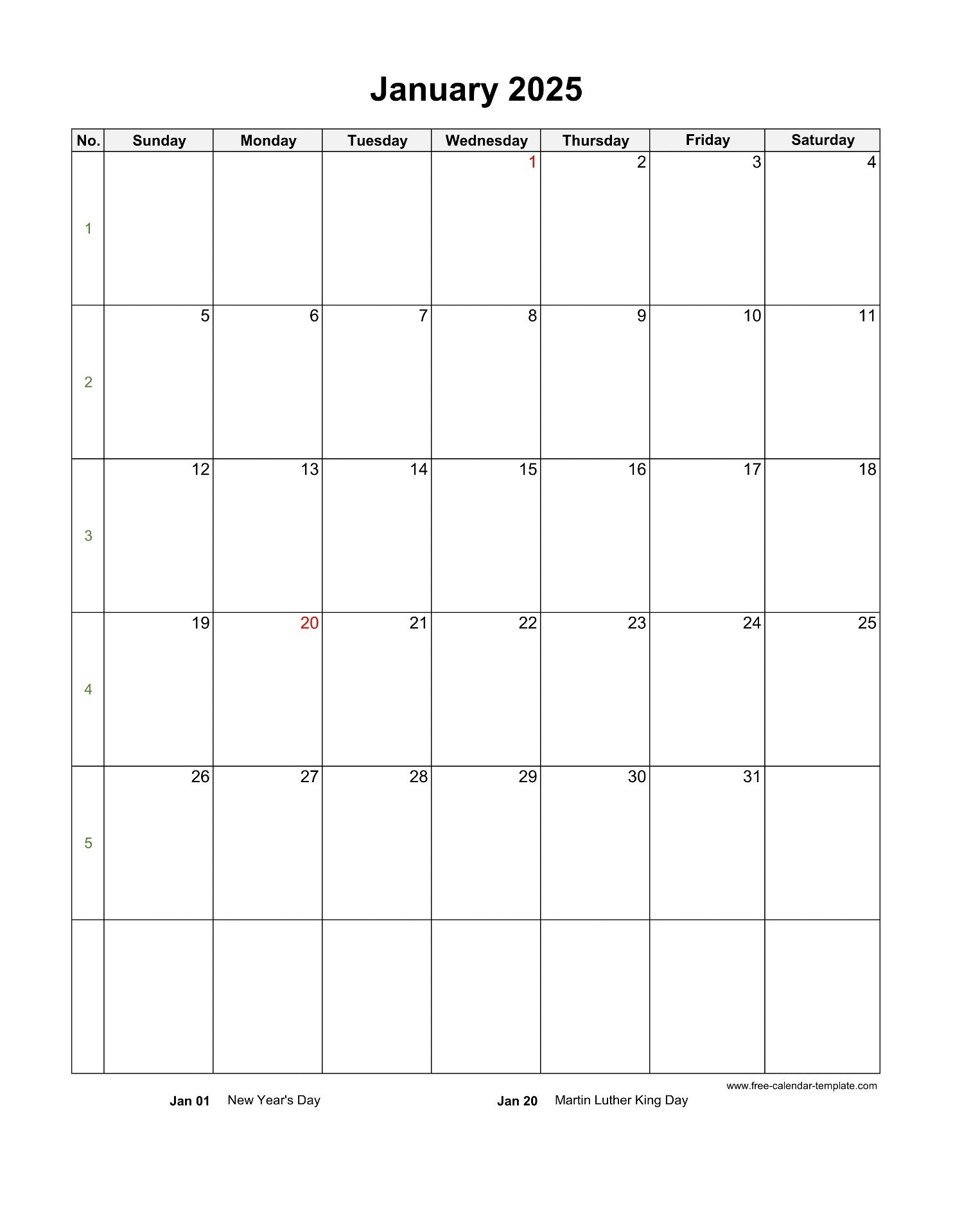2025 Monthly Calendar Blank Vertical Template Free calendar template 2025 Monthly Calendar Blank Vertical Template Free calendar template