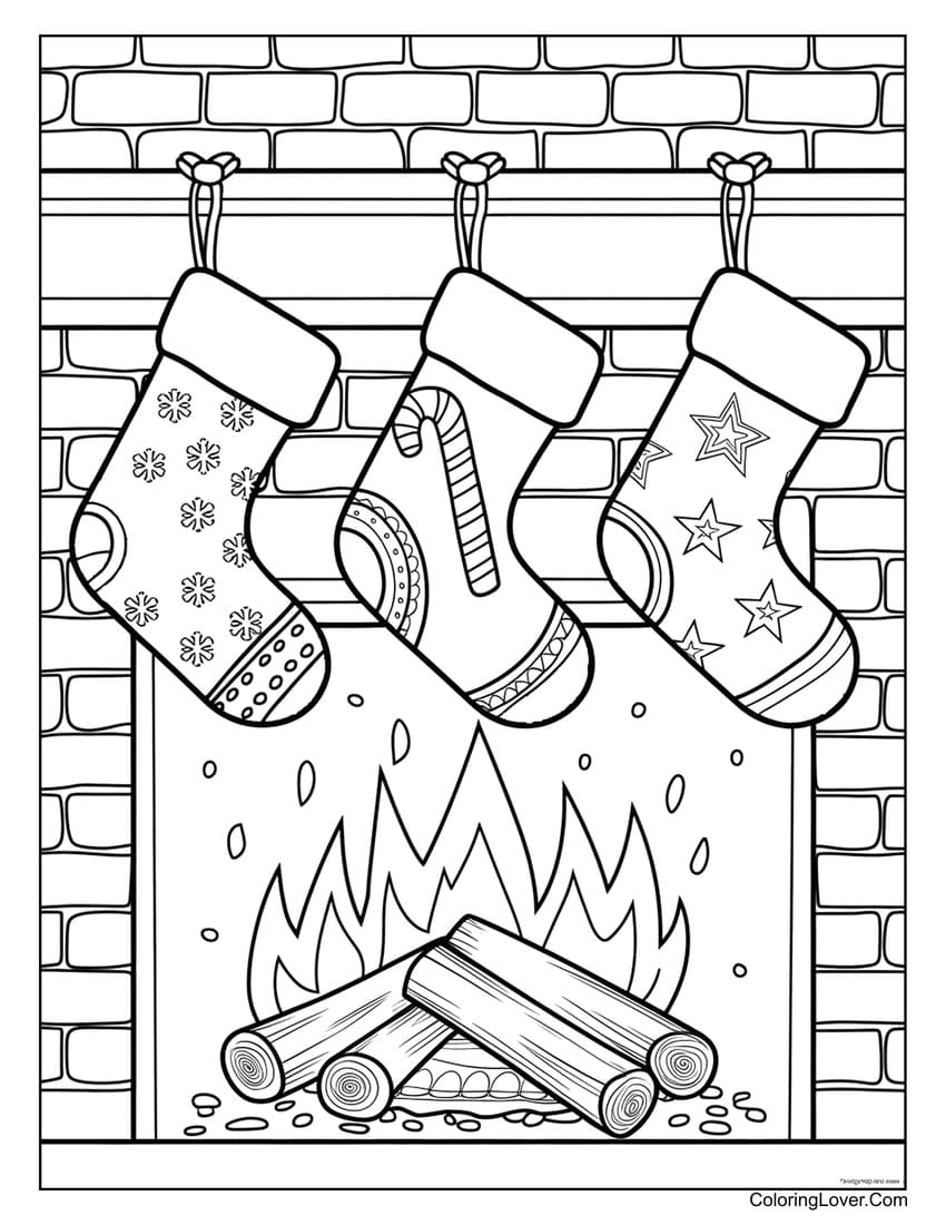 21 Christmas Stocking Coloring Pages Free Printables For All Ages 