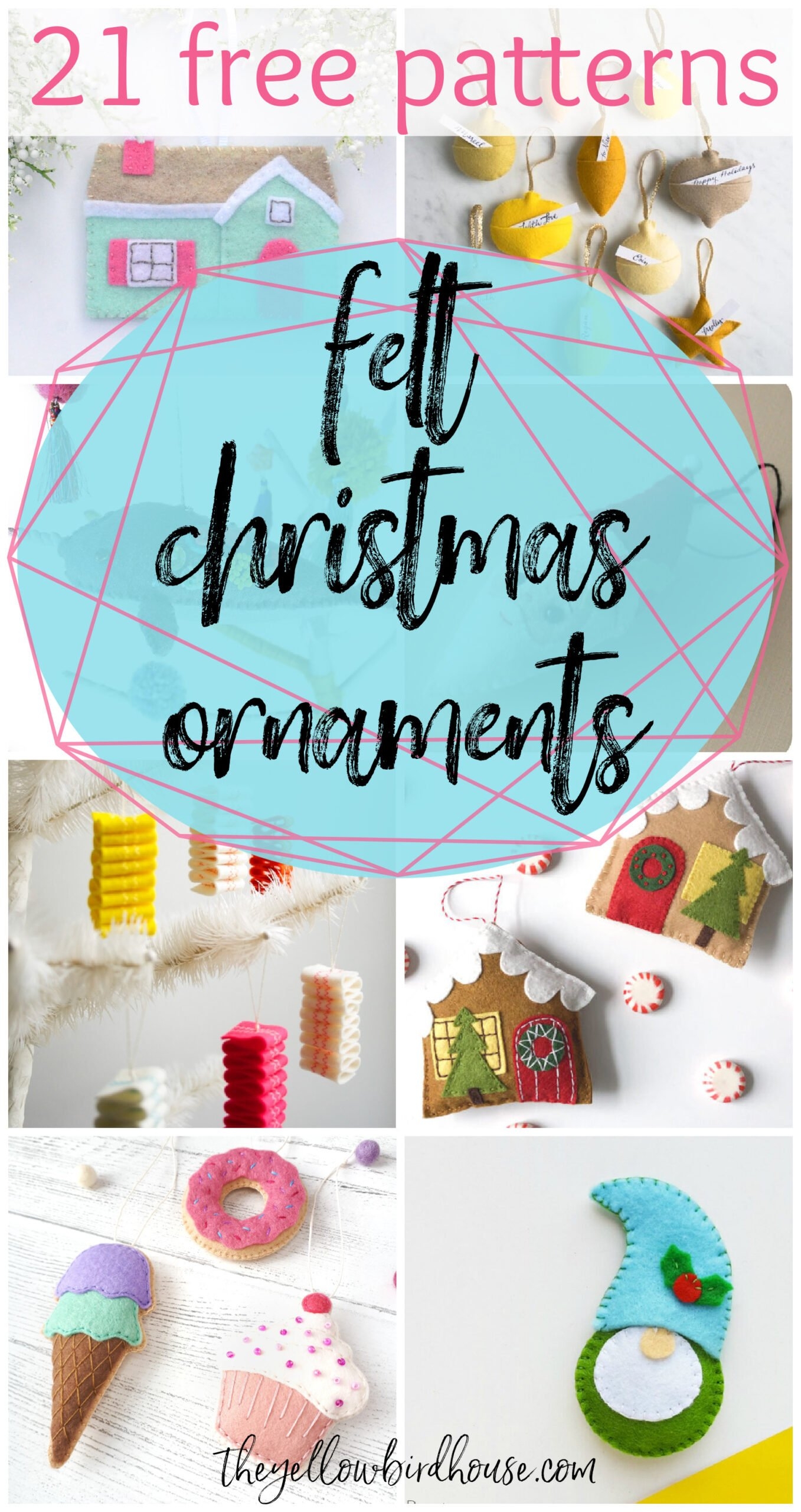 21 Free Felt Christmas Ornament Patterns The Yellow Birdhouse
