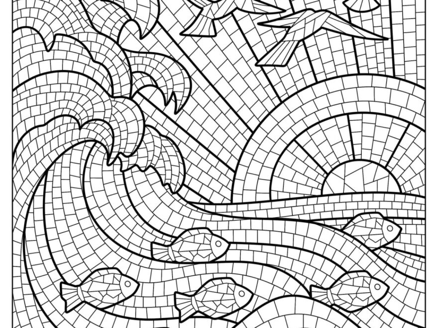 22 Mosaic Coloring Pages Free PDF Printables