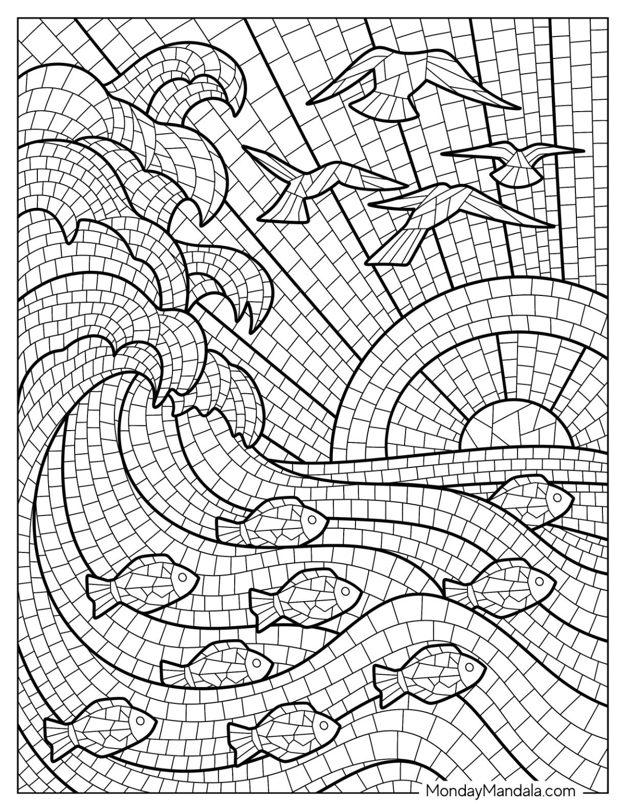 22 Mosaic Coloring Pages Free PDF Printables 22 Mosaic Coloring Pages Free PDF Printables