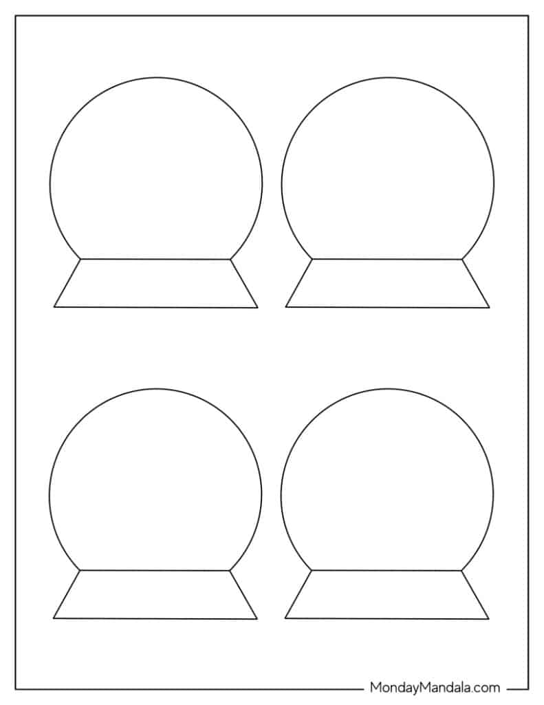 24 Snow Globe Templates Free PDF Printables 24 Snow Globe Templates Free PDF Printables