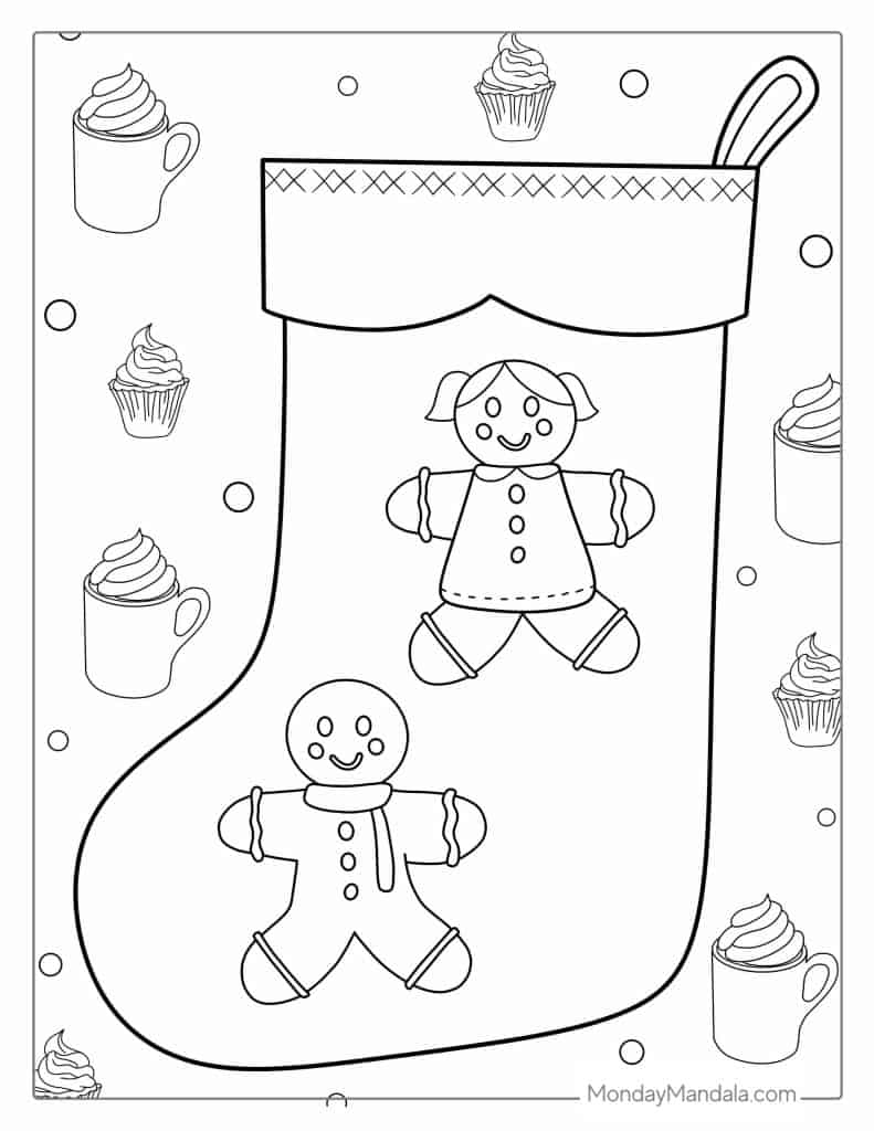 Free Printable Stocking Coloring Pages