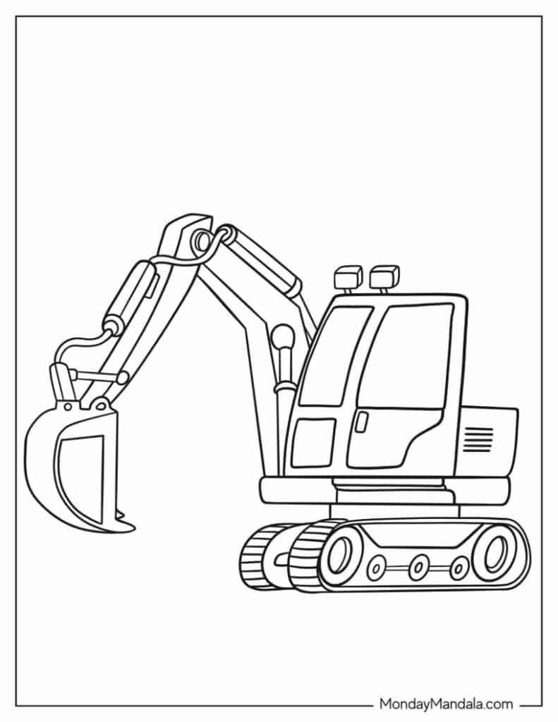 26 Excavator Coloring Pages Free PDF Printables 