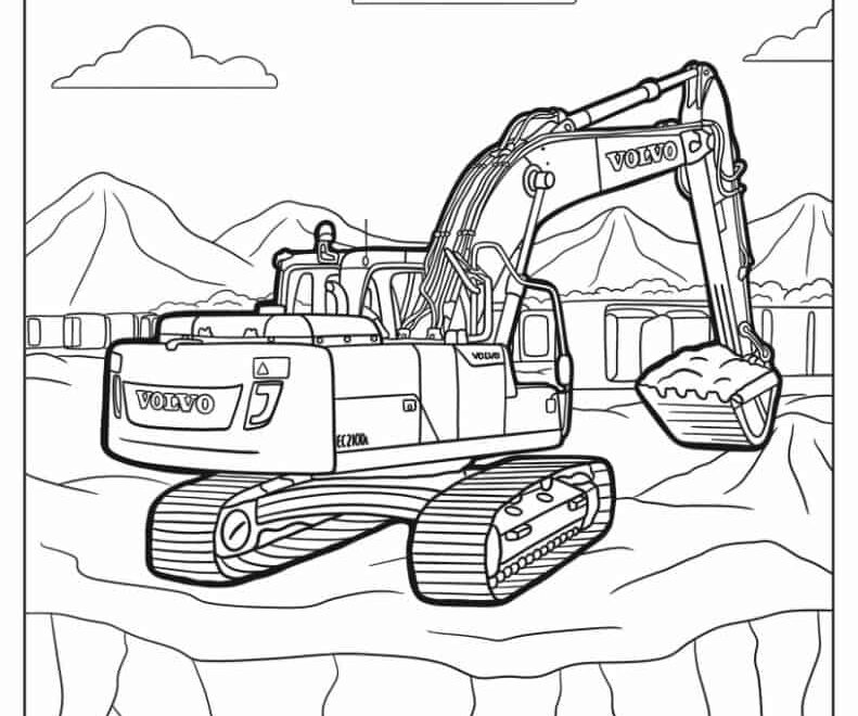 26 Excavator Coloring Pages Free PDF Printables