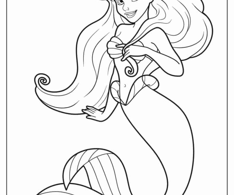 28 Ariel Coloring Pages Free PDF Printables