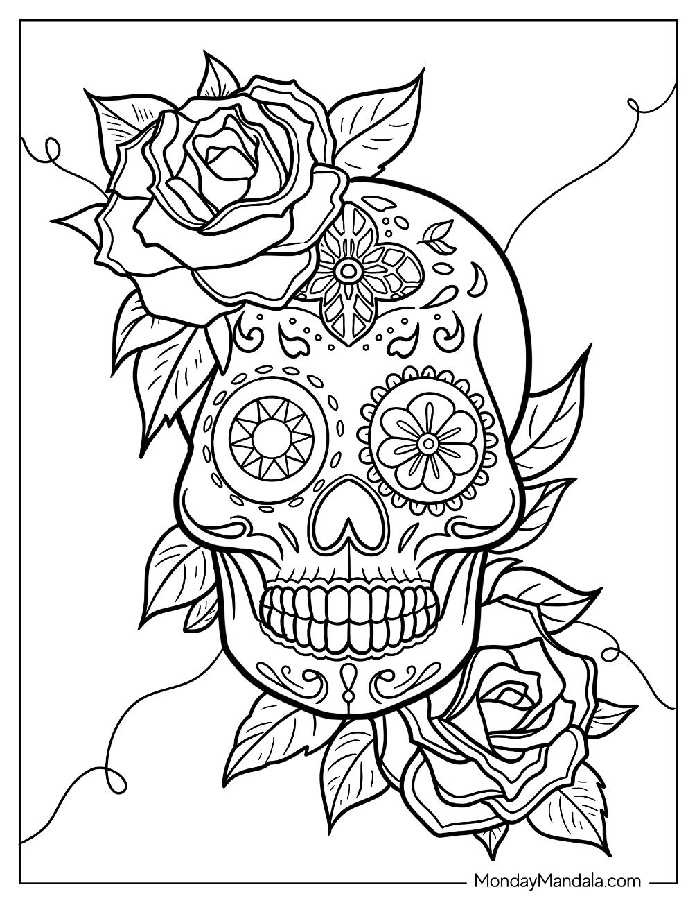 Sugar Skull Printable Pattern