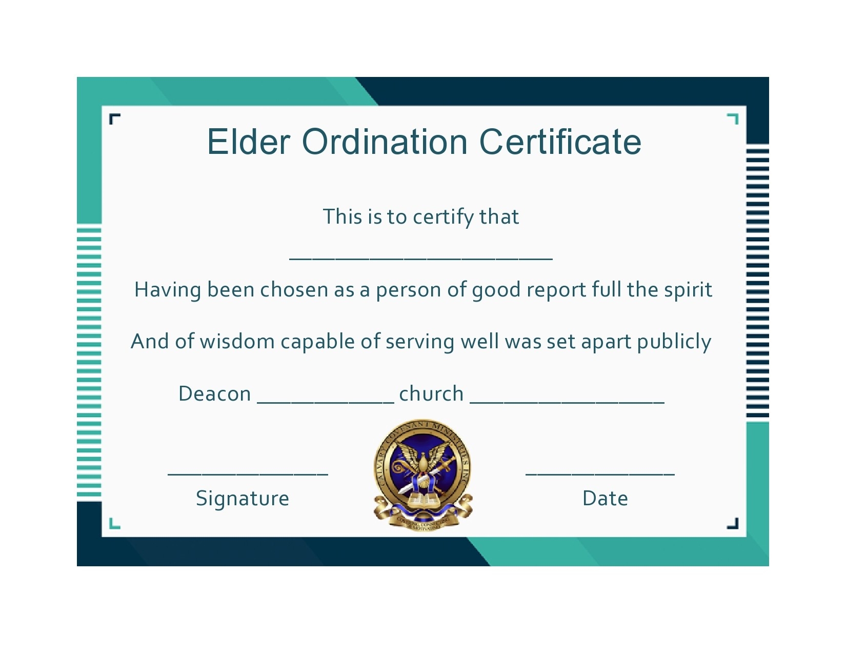 38 Ordination Certificate Templates Free Printables 