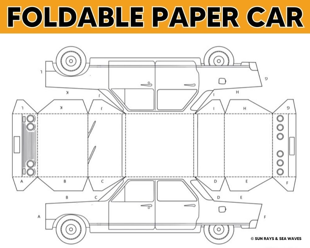 3D Foldable Paper Car Printable Download Color Cut Fold Glue Impala Car Etsy 3D Foldable Paper Car Printable Download Color Cut Fold Glue Impala Car Etsy