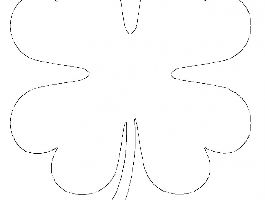 4 Leaf Clover Drawing Printable Printable Design Resources