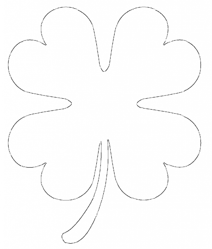 4 Leaf Clover Drawing Printable Printable Design Resources