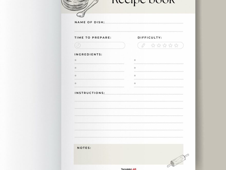 42 Perfect Cookbook Templates Recipe Book Recipe Cards