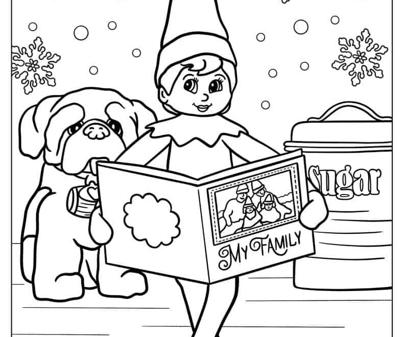 44 Elf On The Shelf Coloring Pages Free PDF Printables
