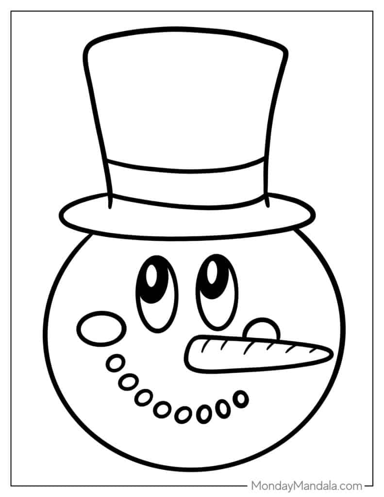 Free Printable Snowman Face Template