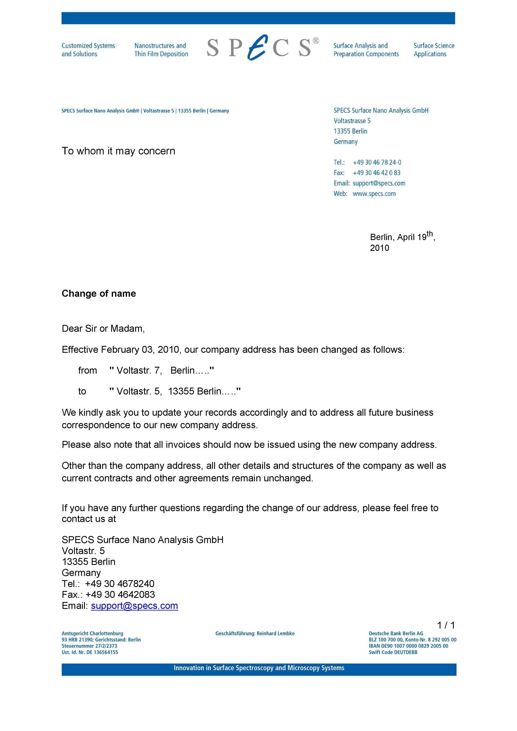 49 Best Change Of Address Letters 100 Free TemplateLab