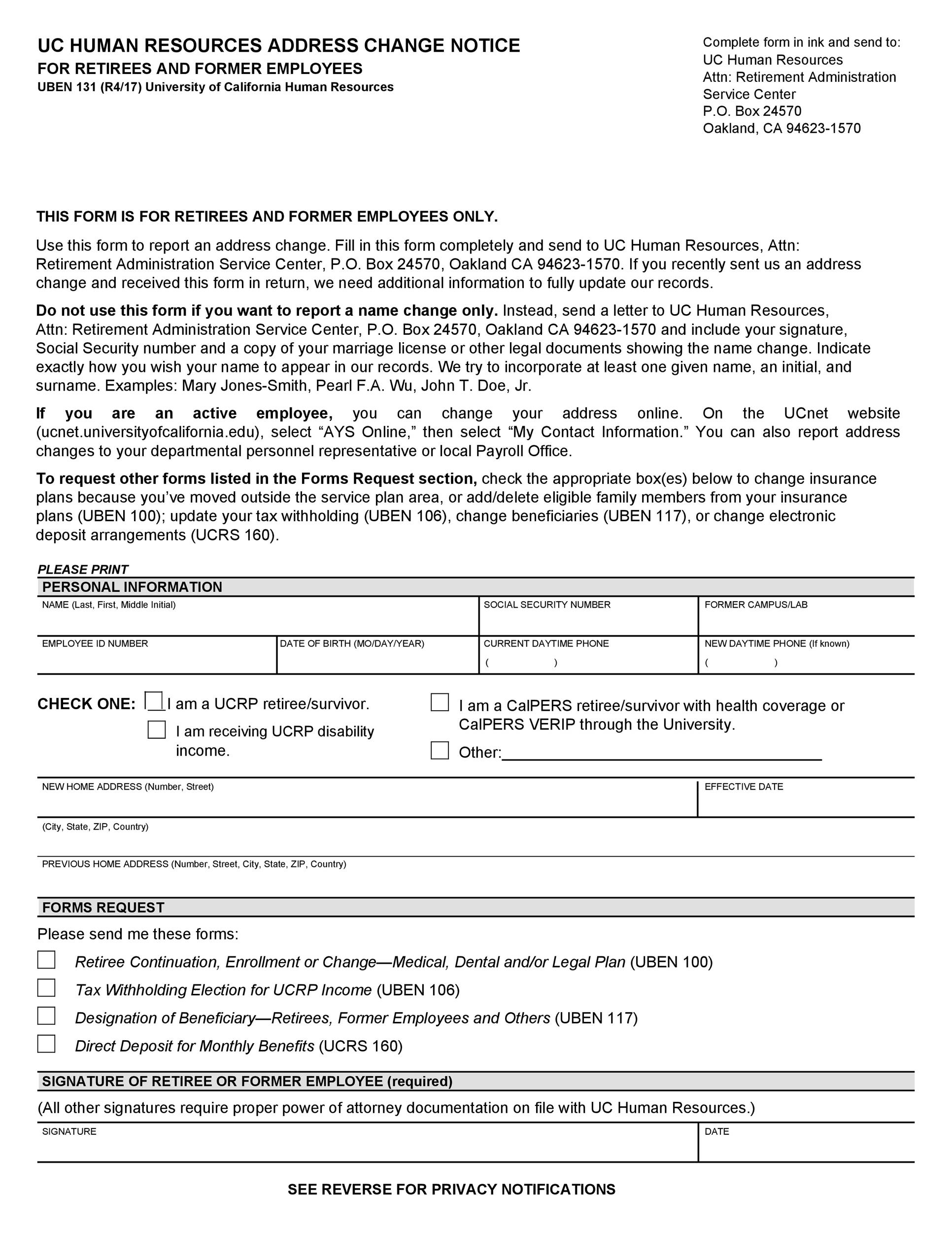 49 Best Change Of Address Letters 100 Free TemplateLab