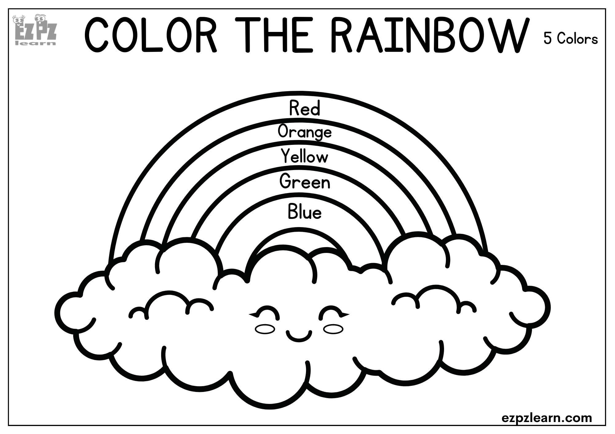 Printable Color Picture Of A Rainbow