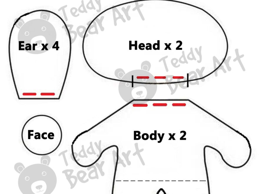 5 Easy Stuffed Animal Sewing Patterns With Free Templates Teddy Bear Art