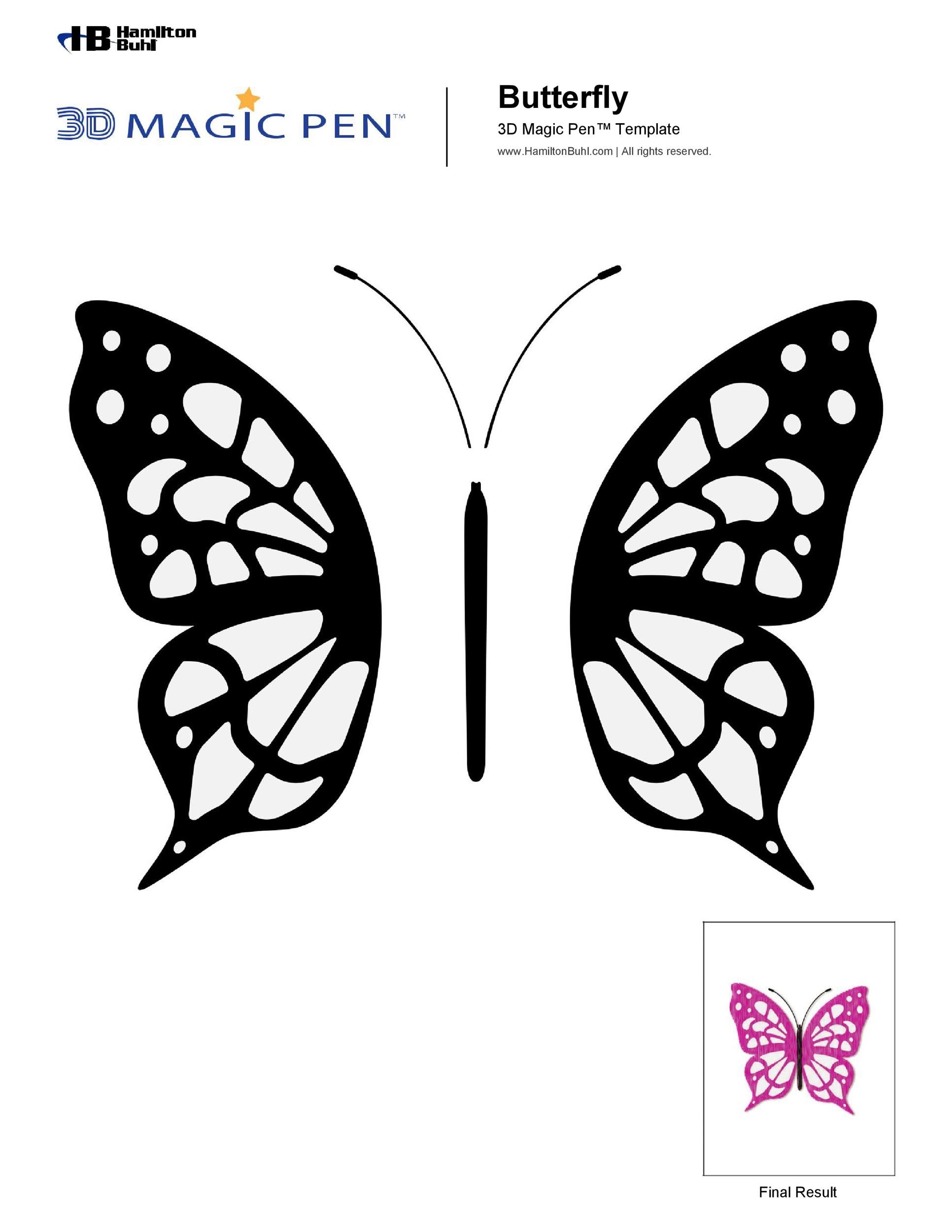 Color Printable Butterfly Wing Patterns