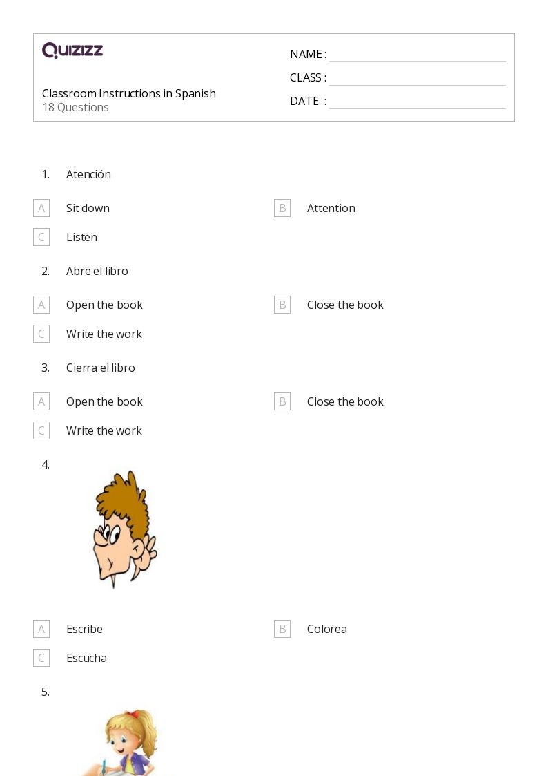 Printable First Grade Worksheets In Spansih Printable First Grade Worksheets In Spansih