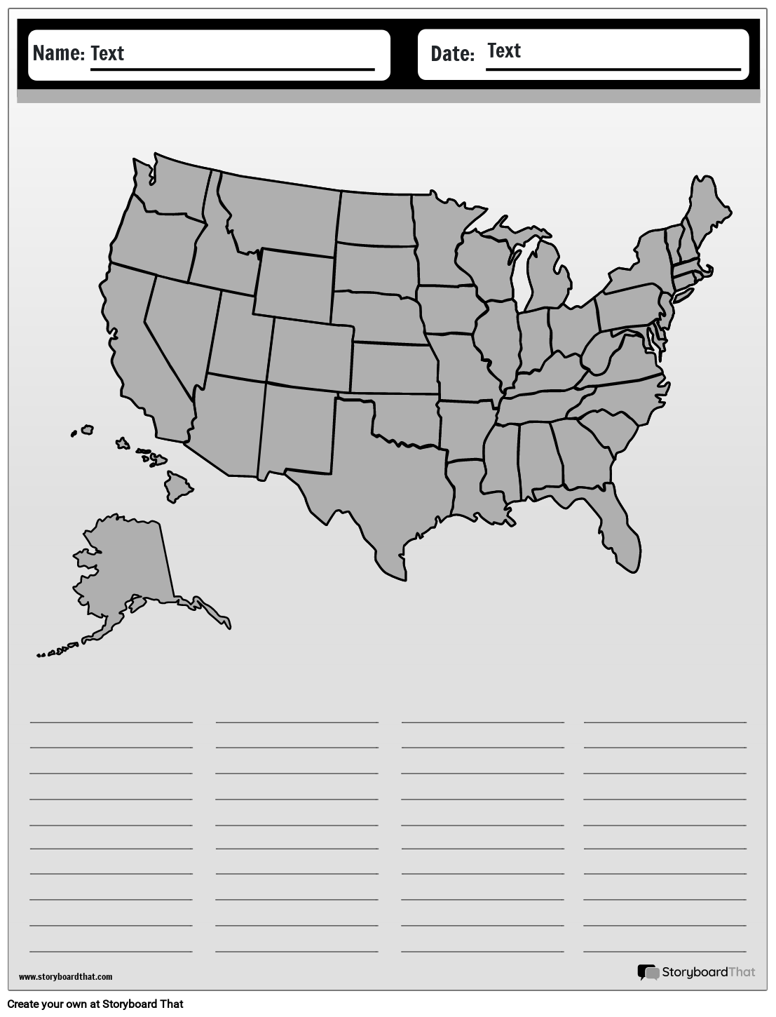 50 States Worksheets Create Print With Storyboard That 50 States Worksheets Create Print With Storyboard That