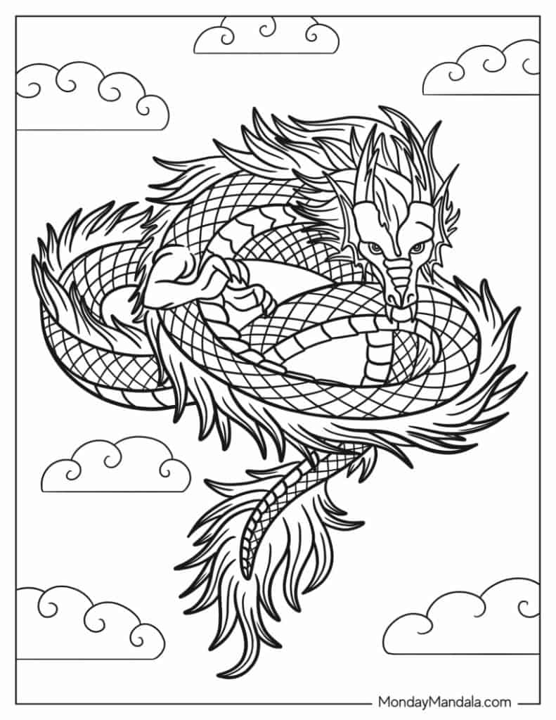 Free Printable Dragon Coloring Pages