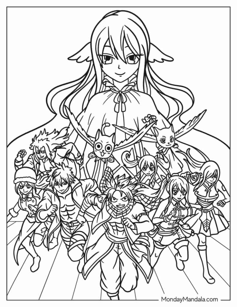 54 Anime Coloring Pages Free PDF Printables 